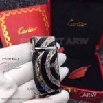 ARW 1:1 Replica Cartier Classic Fusion Jet lighter Sliver&Black Lighter